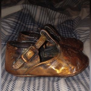 Pair of Vintage Bronzed Baby Shoes